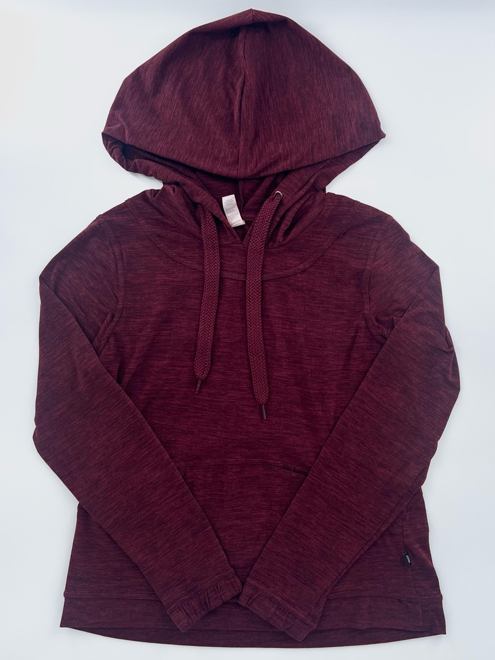 Marika Women's Heathered Burgundy Pullover Hoodie Size M